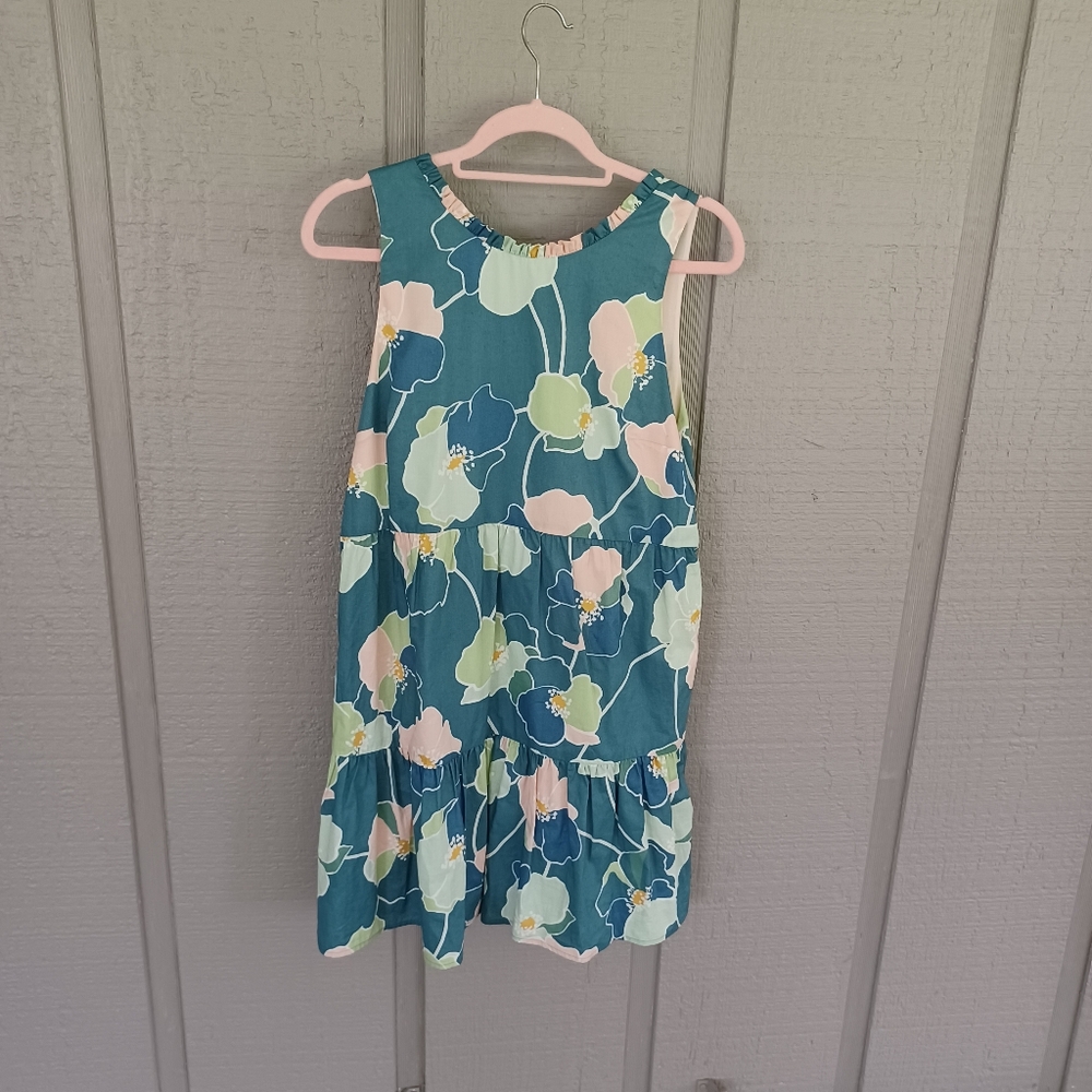 Sezane Robe Alexandra Floral Dress Size 38 US S Feminin Ruffle Tiered Cotton